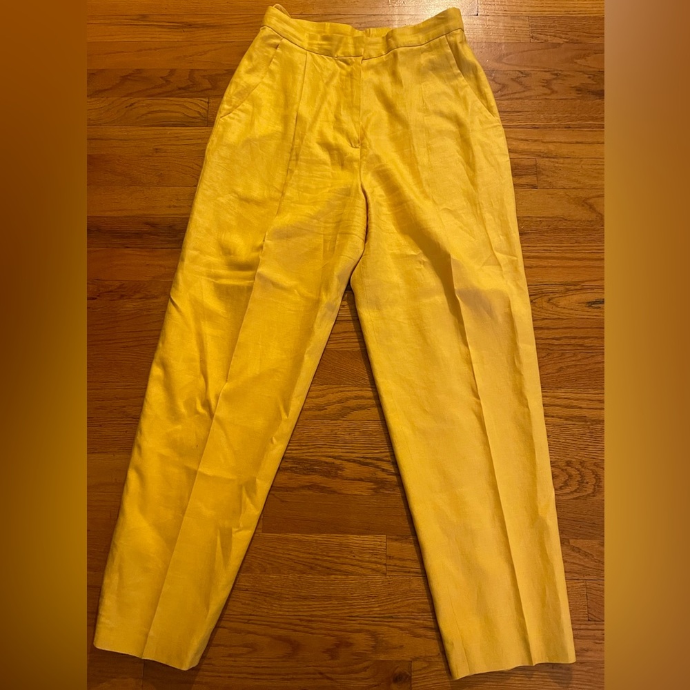 Pia Rucci Vintage Yellow Linen Slacks